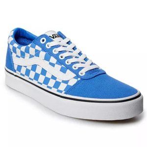 Van's Blue and white Checkered Old School lace up sneakers